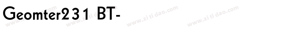 Geomter231 BT字体转换